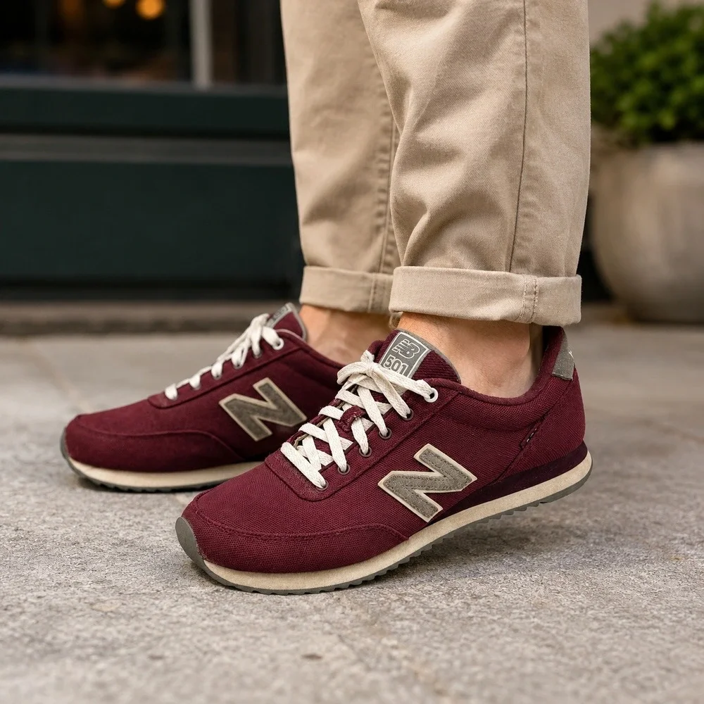 New Balance 501 Men's Size 10.5 D Burgundy Maroon Retro Running Shoes MZ501POY